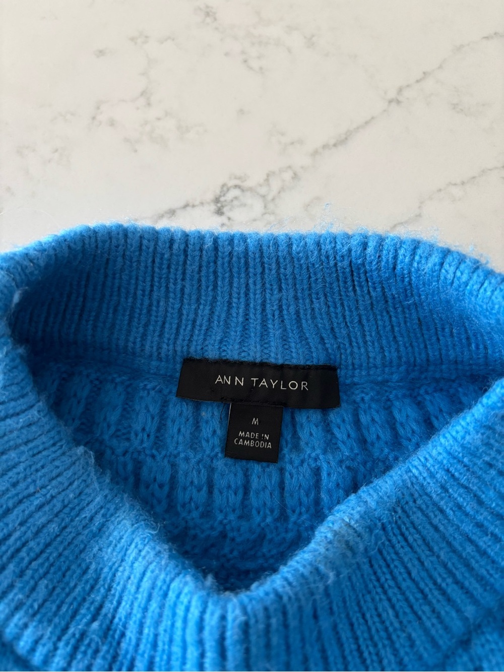 Ann Taylor Bright Blue Crewneck Sweater - Picture 4 of 6